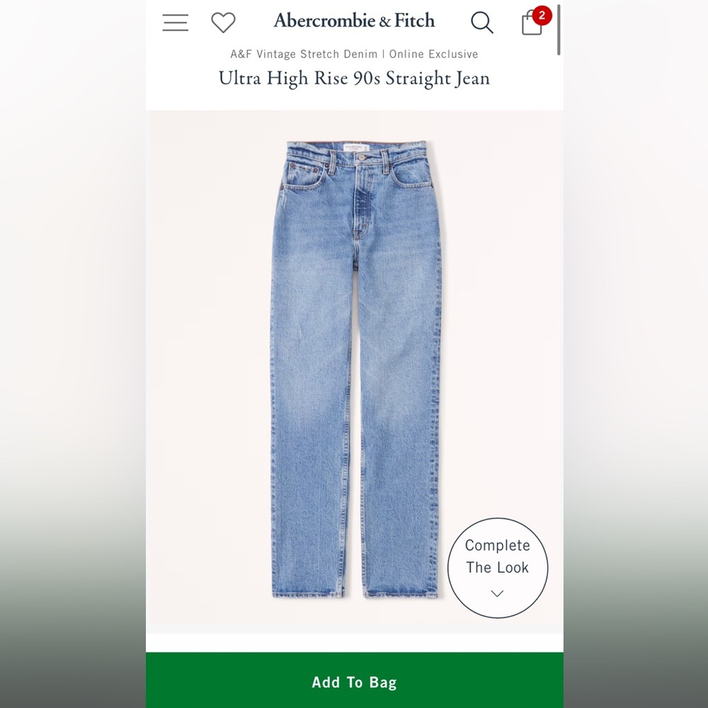 Abercrombie 90s High Rise Jeans